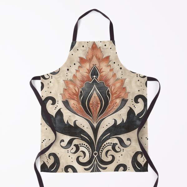 Item preview, Vintage Boho Floral Pattern With Black and Orange Accents designed and sold by brandway.
