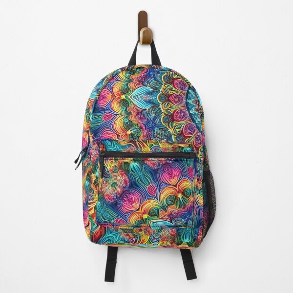 Item preview, Psychedelic patterns with a kaleidoscope of vivid colors designed and sold by BlackCatspet1.
