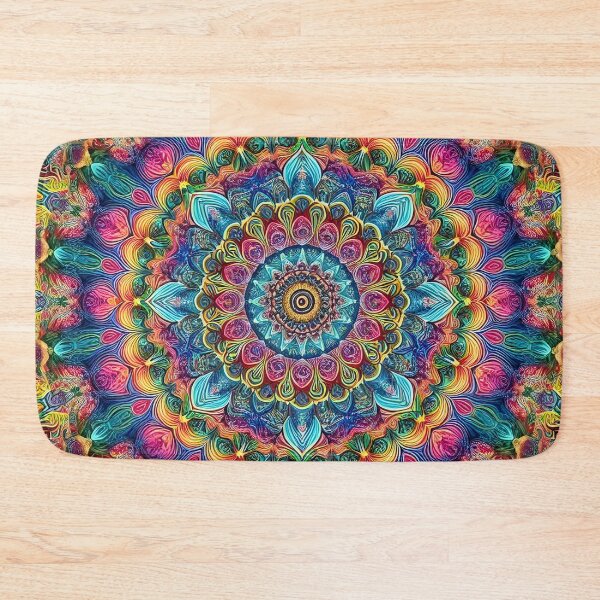 Item preview, Psychedelic patterns with a kaleidoscope of vivid colors designed and sold by BlackCatspet1.