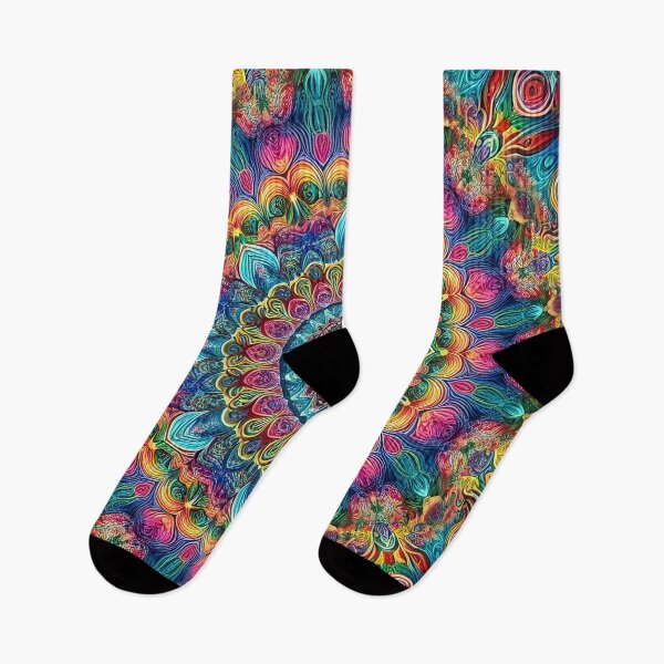 Item preview, Psychedelic patterns with a kaleidoscope of vivid colors designed and sold by BlackCatspet1.