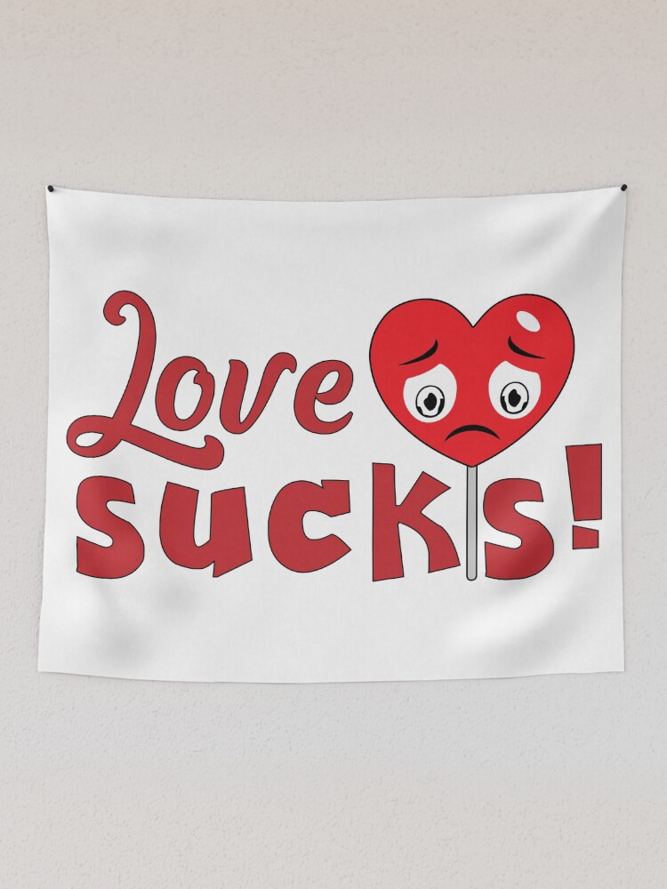 Thumbnail 2 of 3, Tapestry, Love sucks! designed and sold by Melcu.