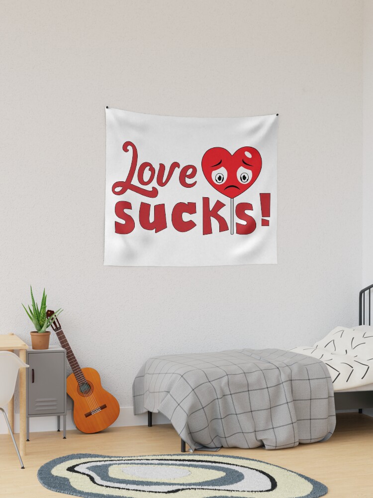 Thumbnail 1 of 3, Tapestry, Love sucks! designed and sold by Melcu.