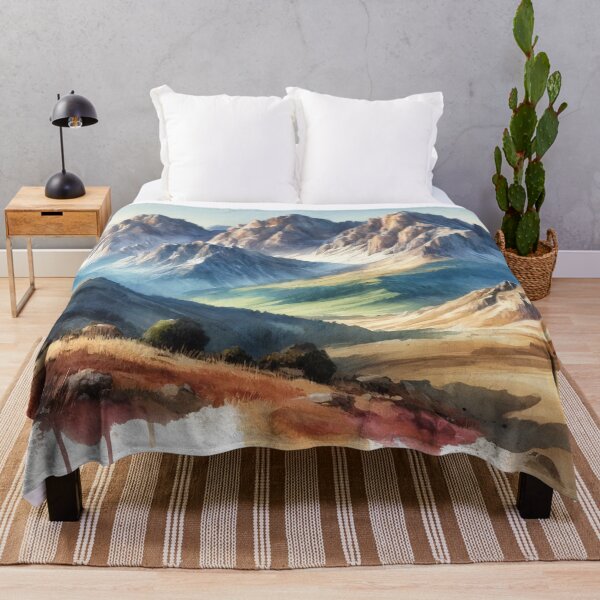 Item preview, Majestic mountain range in realistic watercolor designed and sold by cj-digital.