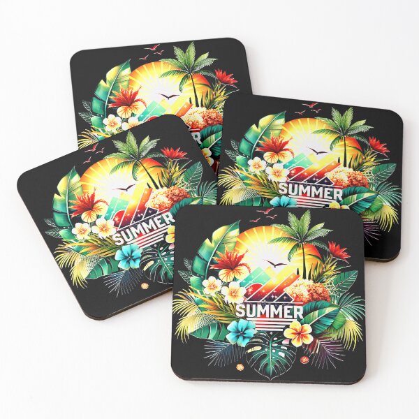 Item preview, Colorful Vintage Summer Beach Vacation Design designed and sold by VikArtStudio.