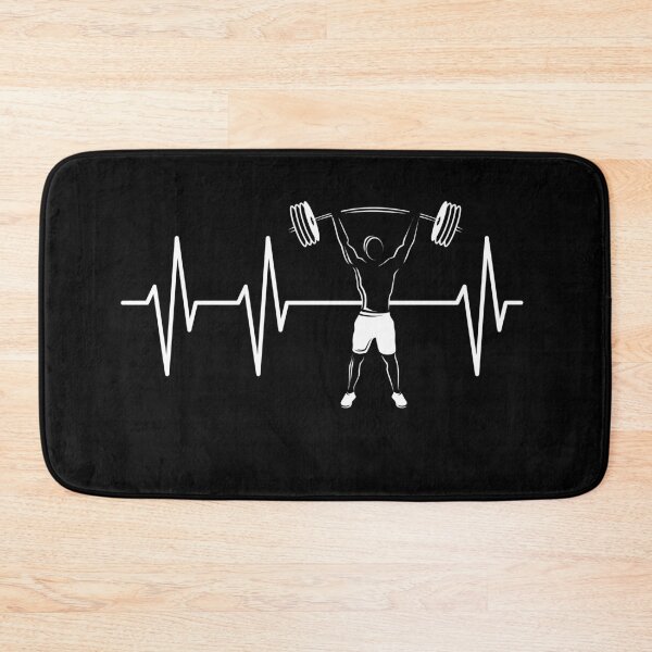 Artikelvorschau, Herzschlag Fitness Bodybuilding Gewichte heben Powerlifter Logo Symbol entworfen und verkauft von AndreMi.