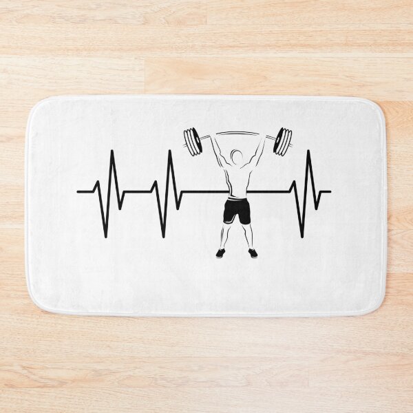 Artikelvorschau, Herzschlag Fitness gym Bodybuilding Gewichte heben Powerlifter Logo Symbol entworfen und verkauft von AndreMi.