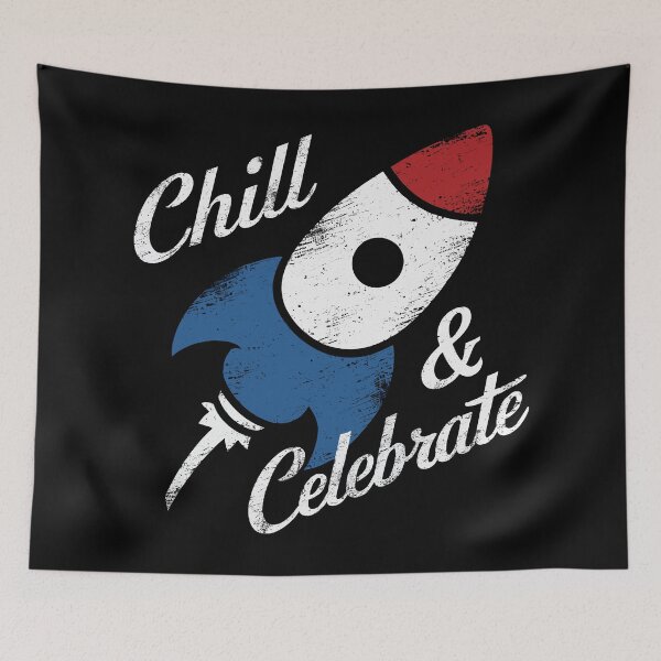 Item preview, Chill & Celebrate Rocket Design designed and sold by Quirky Shirts.
