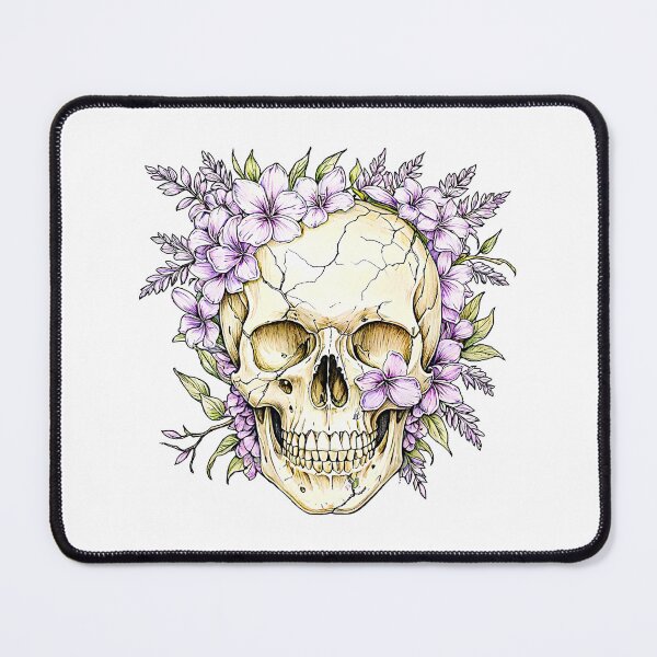Item preview, Floral Skull - Lavender - Pencil Art designed and sold by GOODWORX.