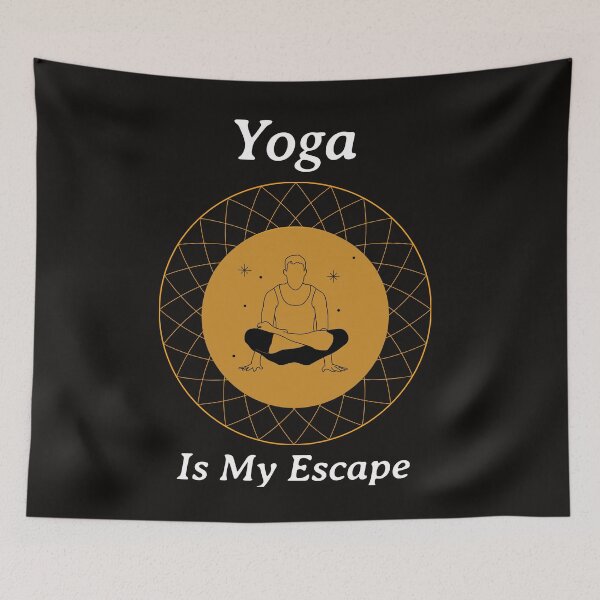 Item preview, Yoga Is My Escape camiseta negra y naranja designed and sold by Funky-Munkey.