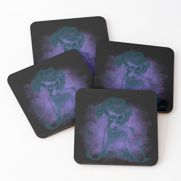 Item preview, Gibson Girl with purple watercolor  designed and sold by MarigoldandLily.