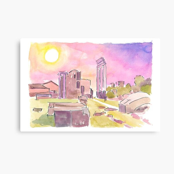 Item preview, The Forum Romanum at Dusk in Rome Lazio Italy designed and sold by artshop77.