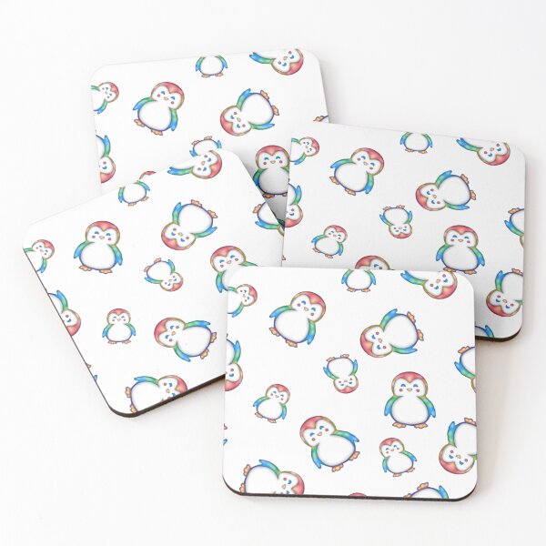 Item preview, Rainbow Penguins - White designed and sold by HB Loves Crafts.