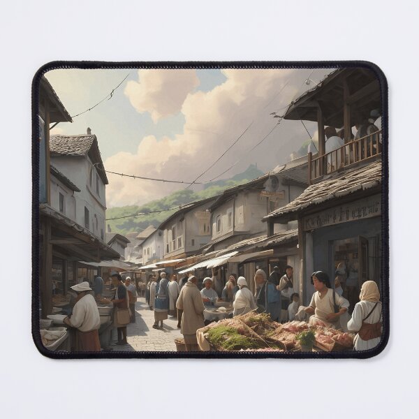 Item preview, Tuna Market In The Cloudy Village designed and sold by TownVibrant.