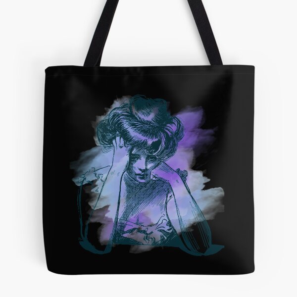 Item preview, Gibson Girl with blue and purple watercolor  designed and sold by MarigoldandLily.