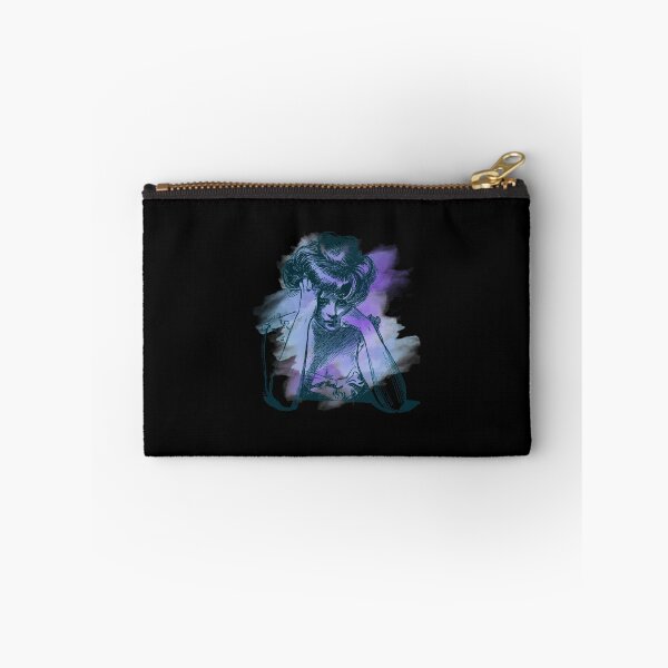 Item preview, Gibson Girl with blue and purple watercolor  designed and sold by MarigoldandLily.