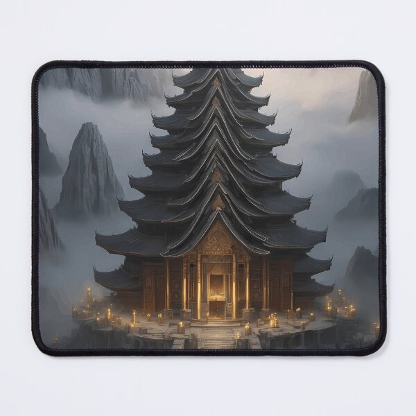 Item preview, Tuna Temple In The Cloudy Mountains designed and sold by TownVibrant.