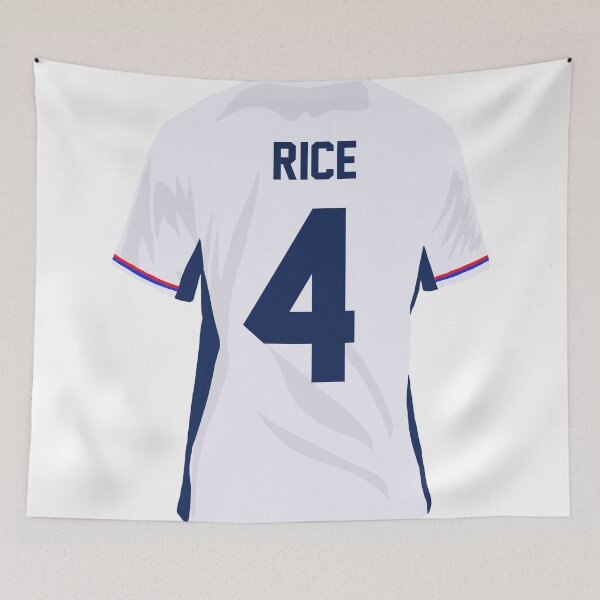 Item preview, Declan Rice England Number 4 Central Defensive Midfielder designed and sold by GrizzlyCollective.