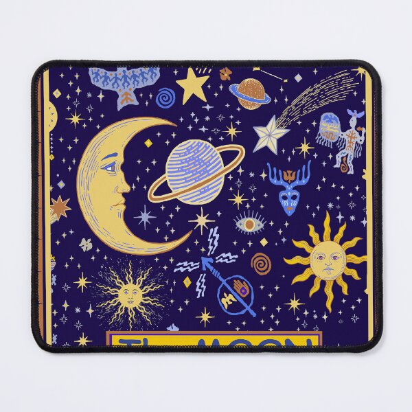 Item preview, Tarot Card: The MOON - Astrology Folk Art designed and sold by ESPRIT MYSTIQUE.