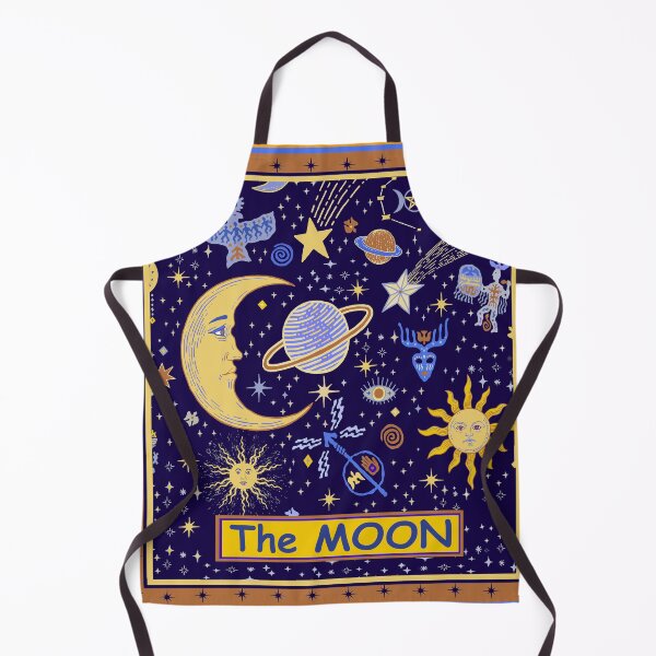 Item preview, Tarot Card: The MOON - Astrology Folk Art designed and sold by ESPRIT MYSTIQUE.