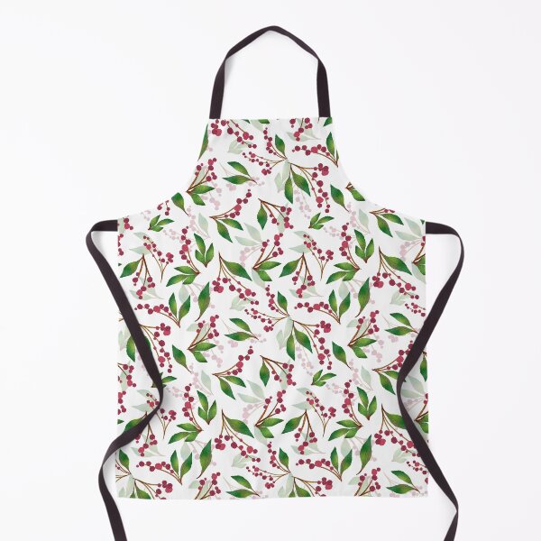 Item preview, Watercolor Festive Holiday Berries and leaves Pattern - illustration art designed and sold by Li Kovacs.