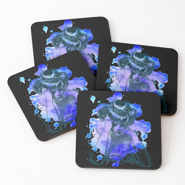 Item preview, Gibson Girl with blue watercolor  designed and sold by MarigoldandLily.