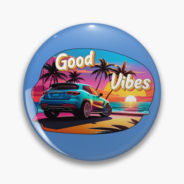 Item preview, Good Vibes Car On Sunset Beach designed and sold by TheArtOfPat.
