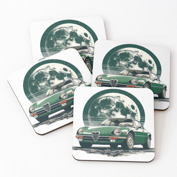 Item preview, Vintage 1986 Alfa Romeo Spider Quadrifoglio Verde Artwork - Classic Car Collectible designed and sold by MiszungART.