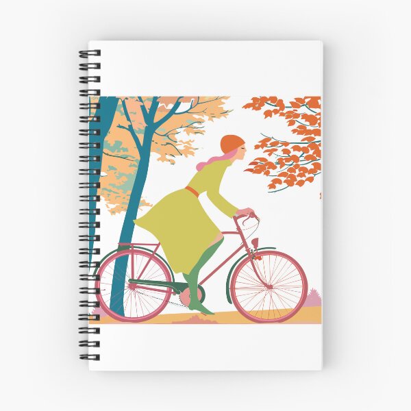 Item preview, Autumn Ride | Vintage-Inspired Autumn Cycling T-Shirt | Retro Fall Biking Graphic Tee designed and sold by Loffartdesign.