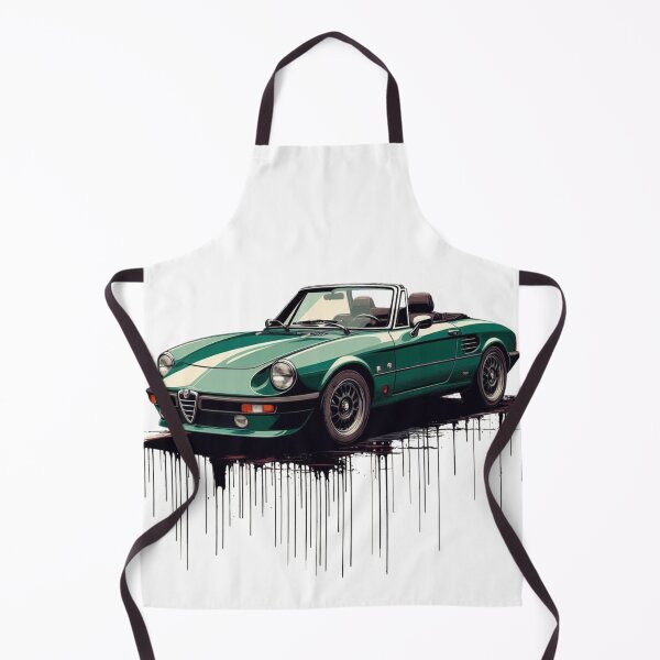 Item preview, Vintage 1986 Alfa Romeo Spider Quadrifoglio Verde Artwork - Classic Car Collectible designed and sold by MiszungART.