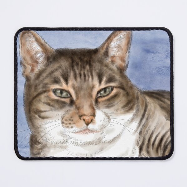 Item preview, Cute adorable cat portrait watercolor painting designed and sold by Nalidsa Sukprasert.