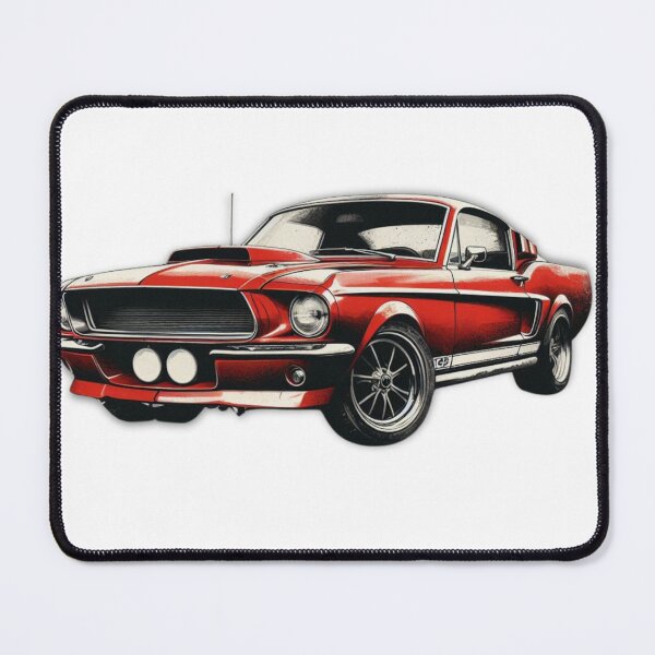 Item preview, Vintage 1967 Ford Mustang Fastback Classic Car Artwork designed and sold by MiszungART.