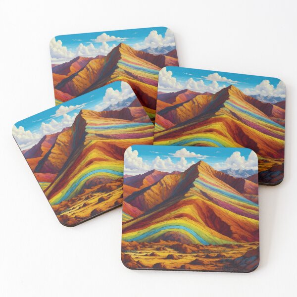 Item preview, Rainbow Trails of Vinicunca designed and sold by canvasriddle.