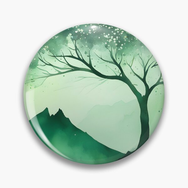 Item preview, Silhouette Tree on Green Mountain designed and sold by CalmnessbyChoice.