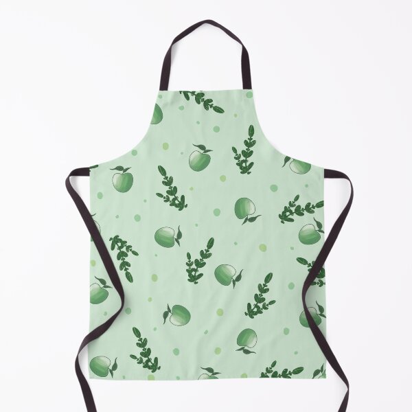 Item preview, Green apples and leaves  designed and sold by Leafy Impressions.