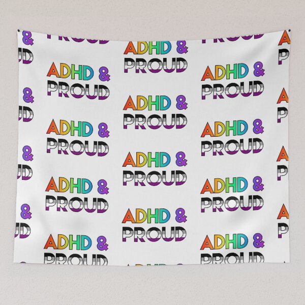 Item preview, ADHD & proud - asexual designed and sold by ramsaybaggins.