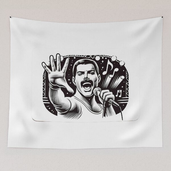 Item preview, Electrifying Singer - Line Art - Rock Music designed and sold by Fenay Designs.