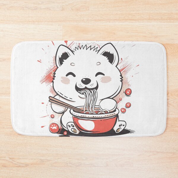 Item preview, cute kawaii dog eating ramen  designed and sold by Teemajestic.