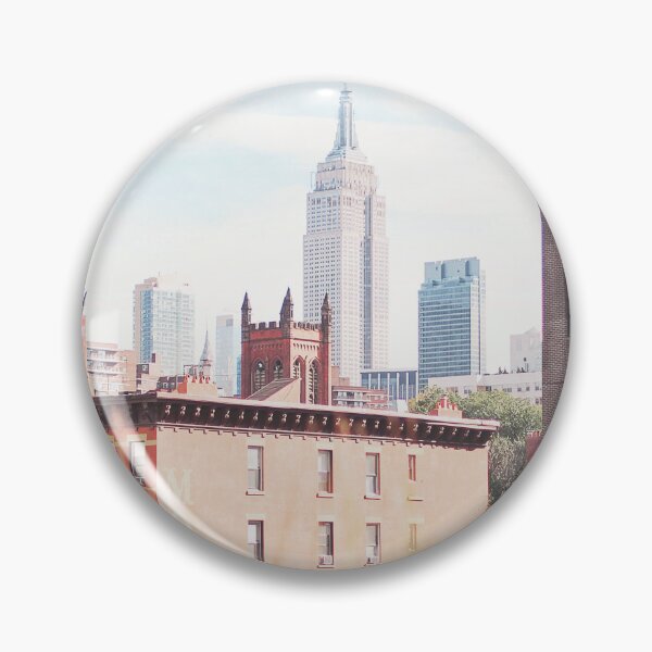 Item preview, High Line view of the NY city with the New York skyline in autumn retro vintage aesthetic and pampa in front of New Yorker brick architecture lofts with boho wild and savage nature designed and sold by Julie Travel Photography.