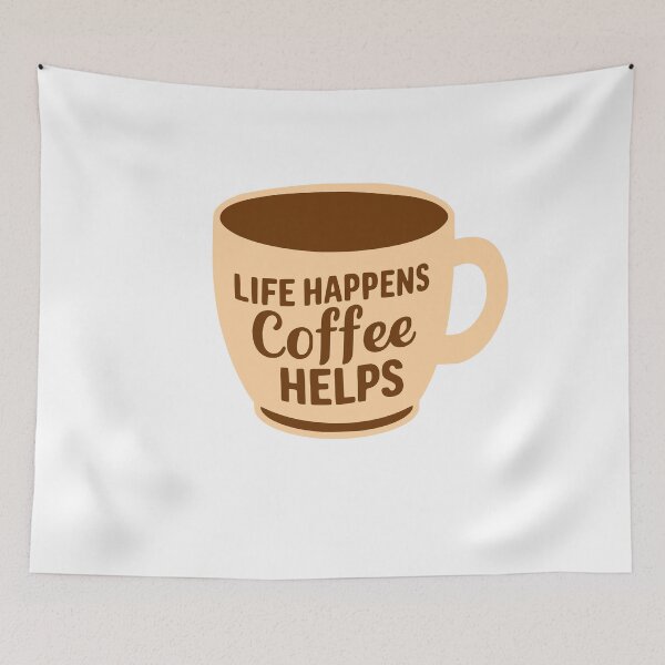 Item preview, Life happens coffee helps! Coffee Worship designed and sold by PMCreative.