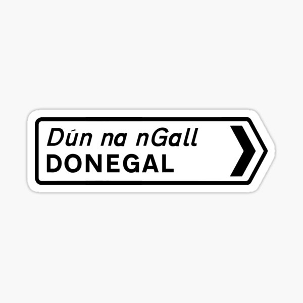 Item preview, Donegal Road Sign (White) designed and sold by Jess Willow.