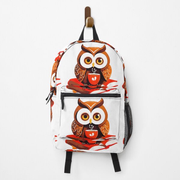 Item preview, owl has his coffee while reading designed and sold by janjacbu.