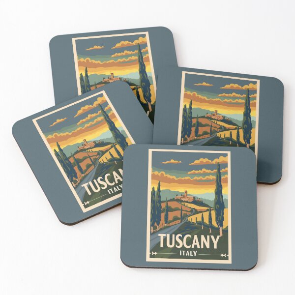Item preview, A Vintage Travel Illustration of Tuscany - Italy designed and sold by GoodOldVintage.
