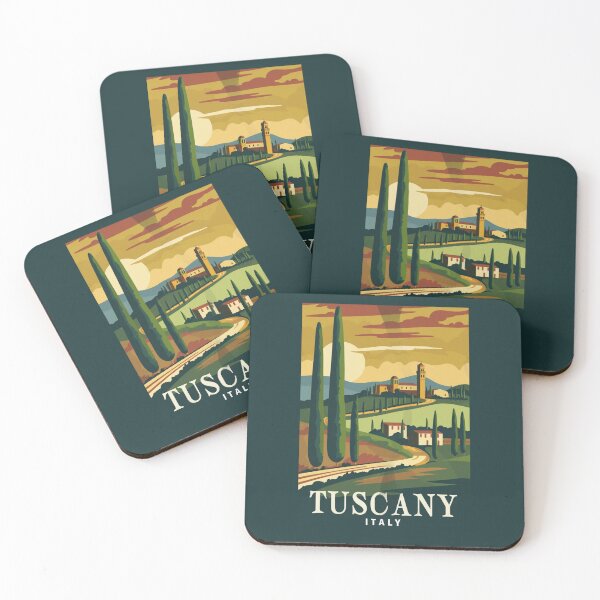 Item preview, A Vintage Travel Illustration of Tuscany - Italy designed and sold by GoodOldVintage.
