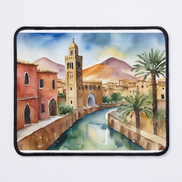 Item preview, Morocco Watercolor Postcard designed and sold by Anyaabroad.
