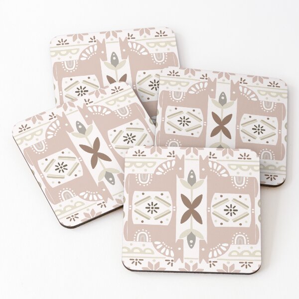 Item preview, Beige Nordic Christmas Pattern designed and sold by PG Illustration.