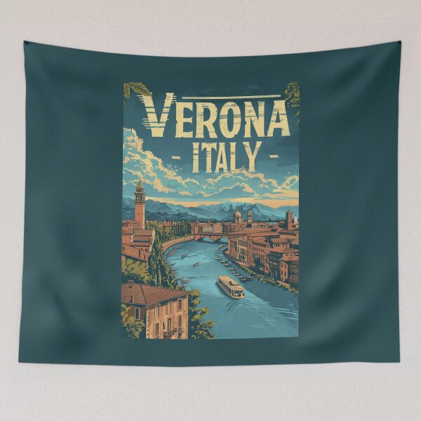 Item preview, A Vintage Travel Illustration of Verona - Italy designed and sold by GoodOldVintage.