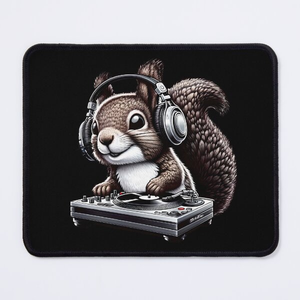 Item preview, Squirrel DJ Cute and Playful Animal Music Design designed and sold by StickaTime.