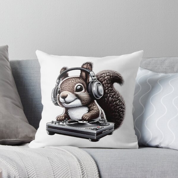 Item preview, Squirrel DJ Cute and Playful Animal Music Design designed and sold by StickaTime.