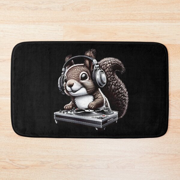 Item preview, Squirrel DJ Cute and Playful Animal Music Design designed and sold by StickaTime.