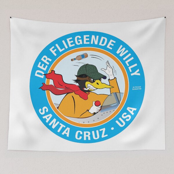 Artikelvorschau, Der Fliegende Willy Santa Cruz Blue WHT entworfen und verkauft von Wilfly.